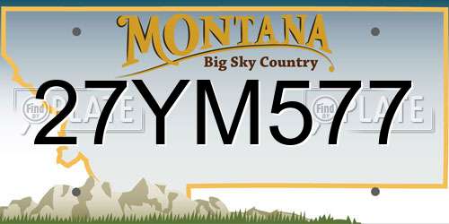 27YM577 Montana License Plate