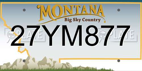 27YM877 Montana License Plate