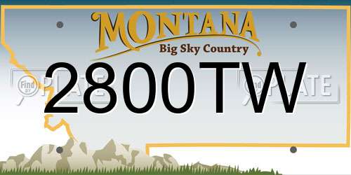 2800TW Montana License Plate