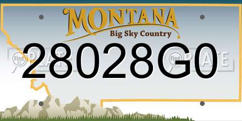 28028G0 Montana License Plate