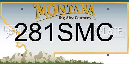 281SMC Montana License Plate