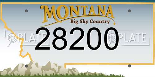 28200 Montana License Plate