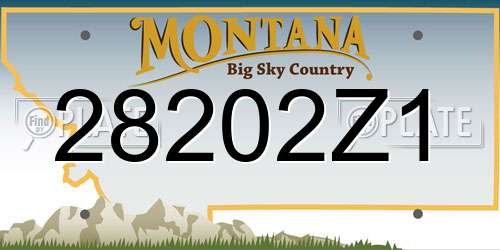 28202Z1 Montana License Plate