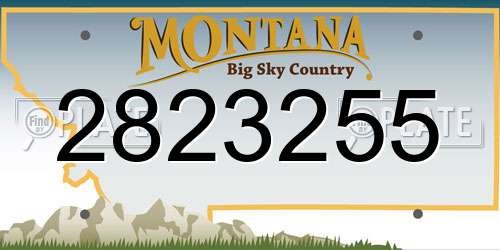 2823255 Montana License Plate