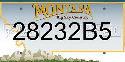 28232B5 Montana License Plate