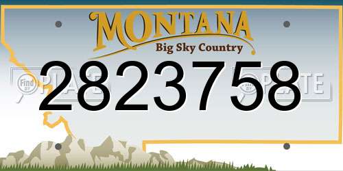 2823758 Montana License Plate