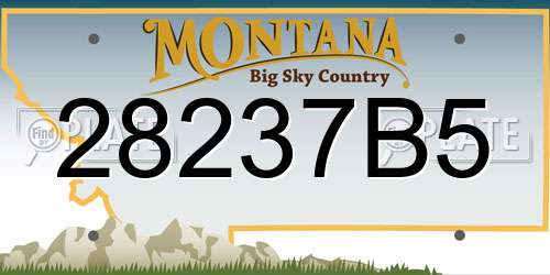 28237B5 Montana License Plate