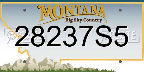 28237S5 Montana License Plate