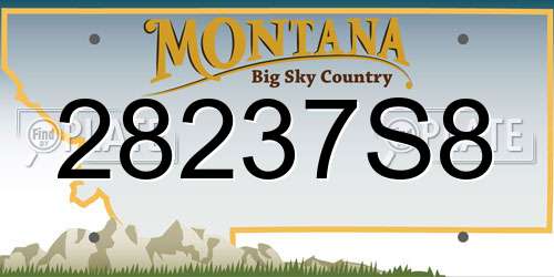 28237S8 Montana License Plate