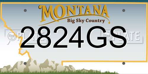 2824GS Montana License Plate