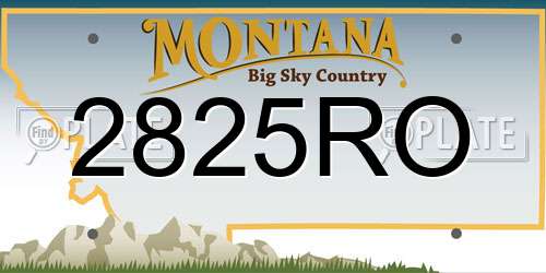 2825RO Montana License Plate