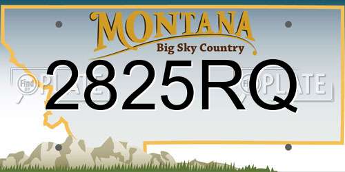 2825RQ Montana License Plate