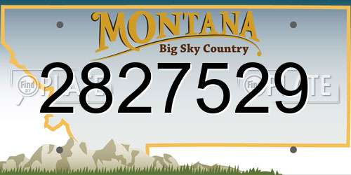 2827529 Montana License Plate