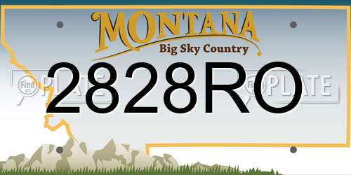 2828RO Montana License Plate