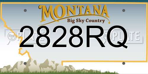 2828RQ Montana License Plate