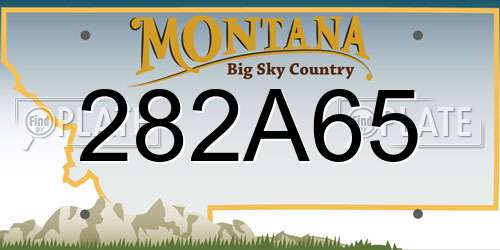 282A65 Montana License Plate
