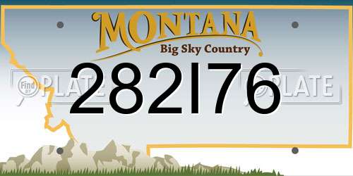 282I76 Montana License Plate