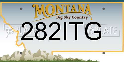 282ITG Montana License Plate