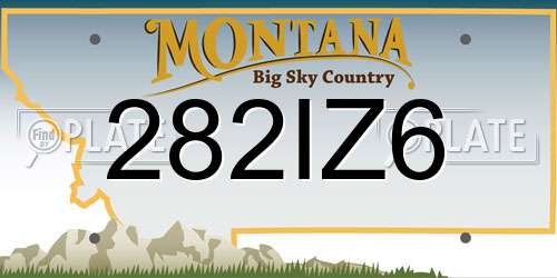 282IZ6 Montana License Plate