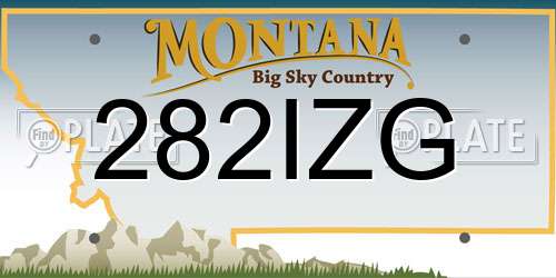 282IZG Montana License Plate