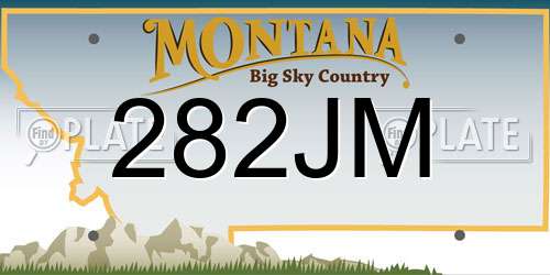 282JM Montana License Plate