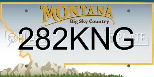 282KNG Montana License Plate