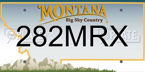 282MRX Montana License Plate