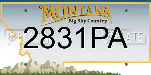 2831PA Montana License Plate