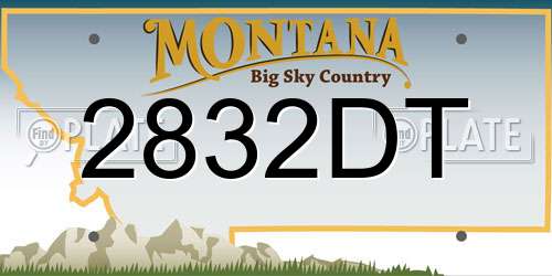 2832DT Montana License Plate