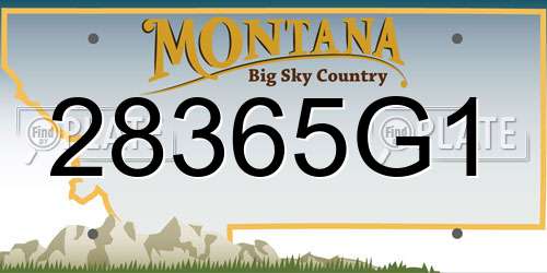 28365G1 Montana License Plate