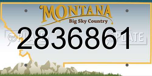 2836861 Montana License Plate