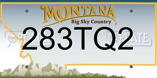283TQ2 Montana License Plate