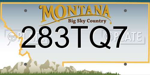 283TQ7 Montana License Plate
