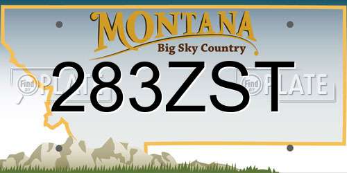 283ZST Montana License Plate