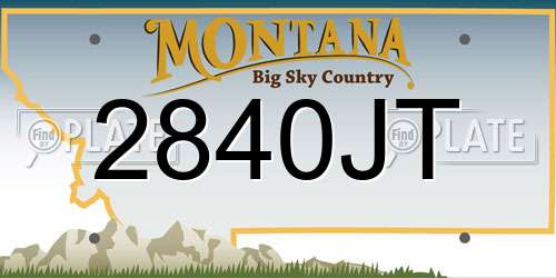2840JT Montana License Plate