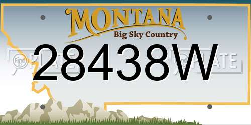 28438W Montana License Plate