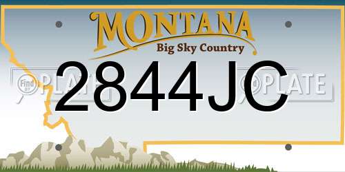 2844JC Montana License Plate