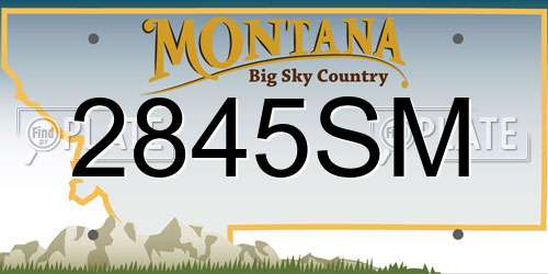 2845SM Montana License Plate