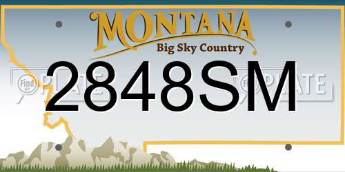 2848SM Montana License Plate