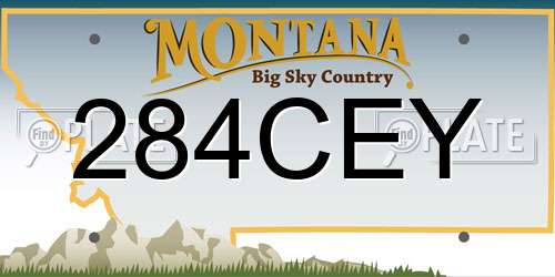 284CEY Montana License Plate