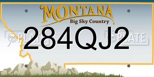 284QJ2 Montana License Plate