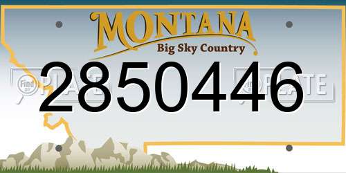2850446 Montana License Plate