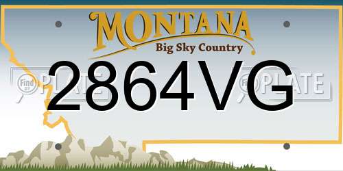 2864VG Montana License Plate