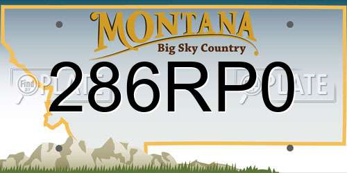 286RP0 Montana License Plate