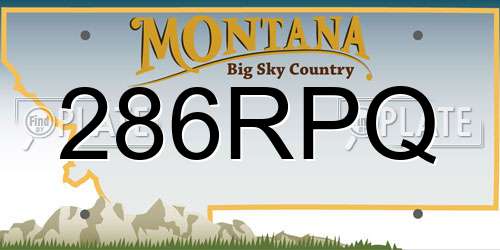 286RPQ Montana License Plate