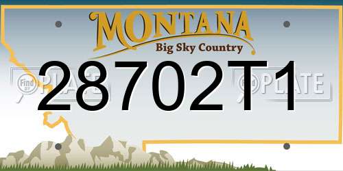 28702T1 Montana License Plate