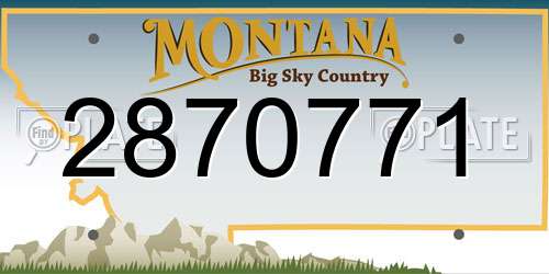 2870771 Montana License Plate