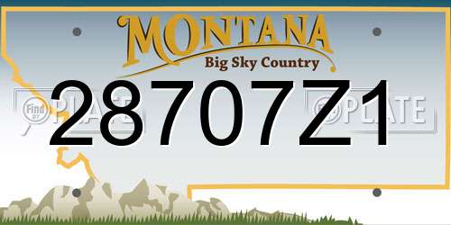 28707Z1 Montana License Plate