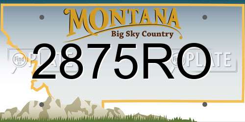2875RO Montana License Plate