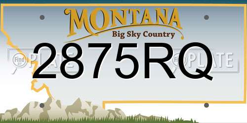2875RQ Montana License Plate